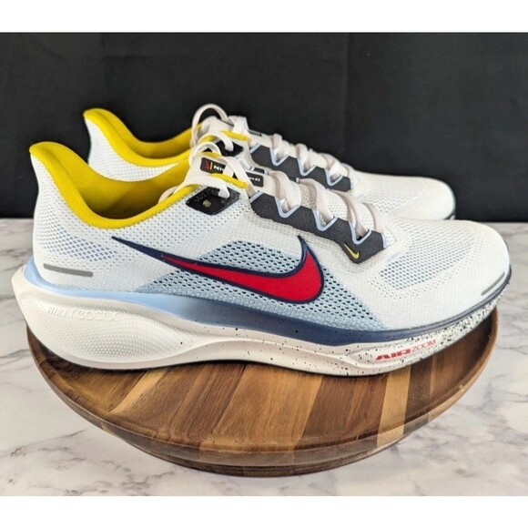 New Nike Air Zoom Pegasus 41 White Red Blue Shoes (HJ9068 100) Men\'s Size 7 main image 4